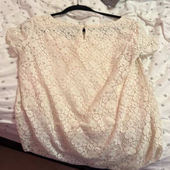 Aritzia: Cream lace blouse - Picture 2 of 2